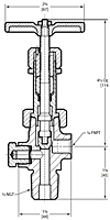 2400 Series 1/2" Cylinder Valves-2424-2